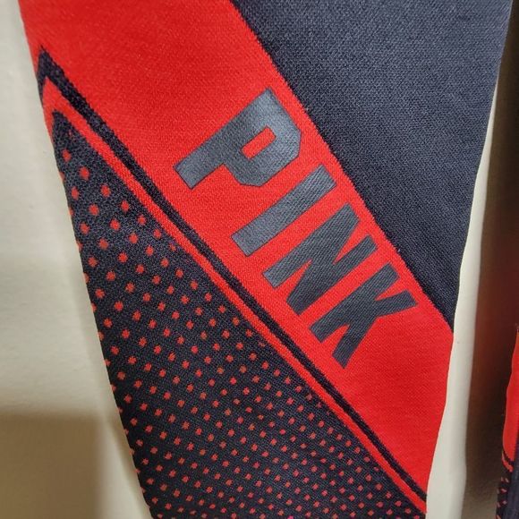 PINK Victorias Secret Cool & Comfy Logo Leggings Red Black Extra Small - Picture 3 of 10